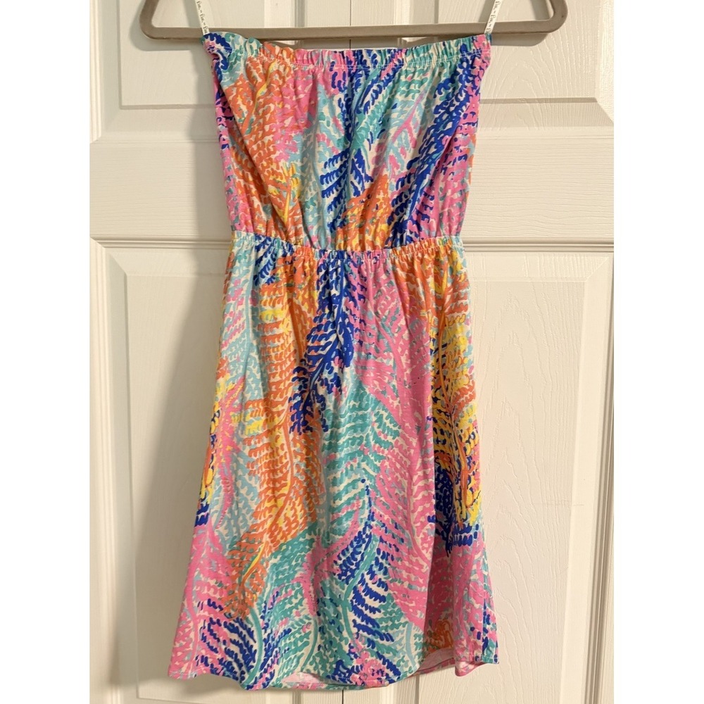 Lilly Pulitzer Windsor Strapless Dress -Electric Feel Size XS coverup‎ Beachy